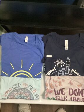 Bella Canvas Blue & Navy Graphic Short Sleeve Tee Pack